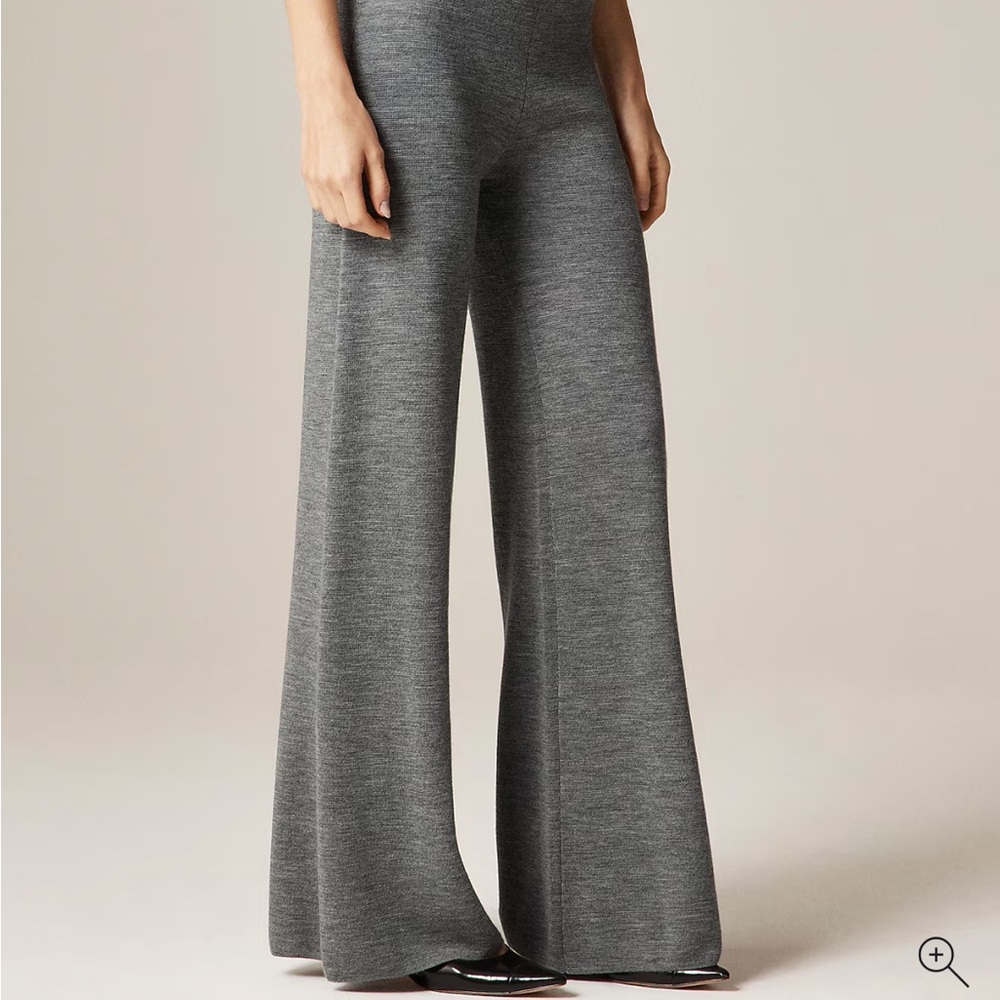NWT J. Crew Gray Cosmo Sweater Pant in Merino Wool - Picture 3 of 4
